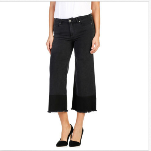paige wide leg cropped jeans